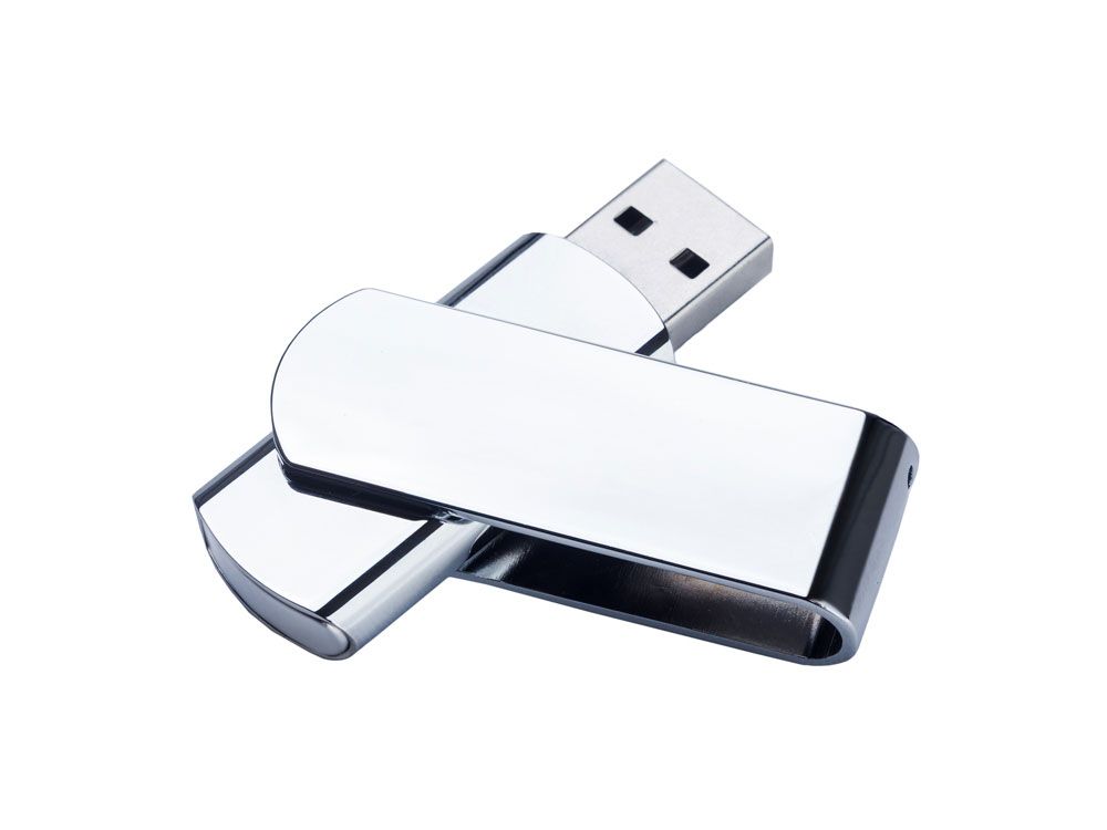 USB 2.0- флешка на 16 Гб глянцевая поворотная