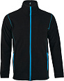 Куртка мужская Nova Men 200, черная с ярко-голубым