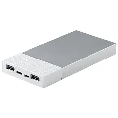 Универсальный аккумулятор &quot;Slim Pro&quot; (10000mAh),белый, 13,8х6,7х1,5 см,пластик,металл